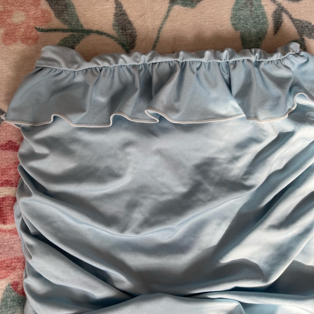 Light Blue Ruffled Skirt - Picture 2 of 3